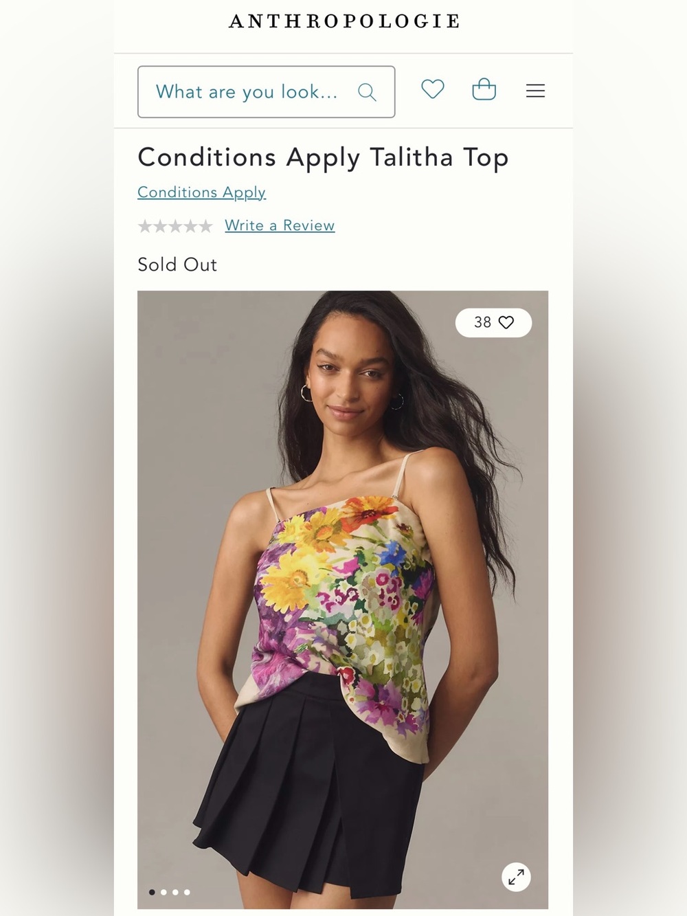 NWT Anthropologie {Conditions Apply} Talitha Top in Spring Floral size Small